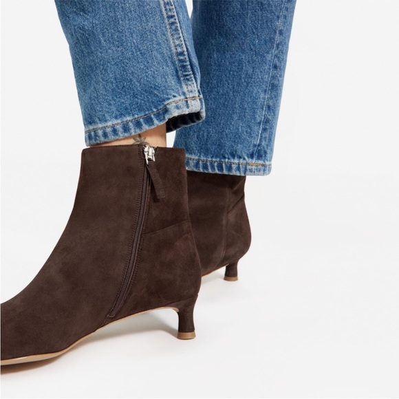 Everlane The Editor Boot Size 6 New Chocolate Brown Italian Suede - Picture 3 of 7